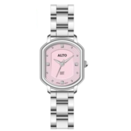 Alto ALT-EG04-SL-PK Analog Pink Dial Silver Strap Women Watch